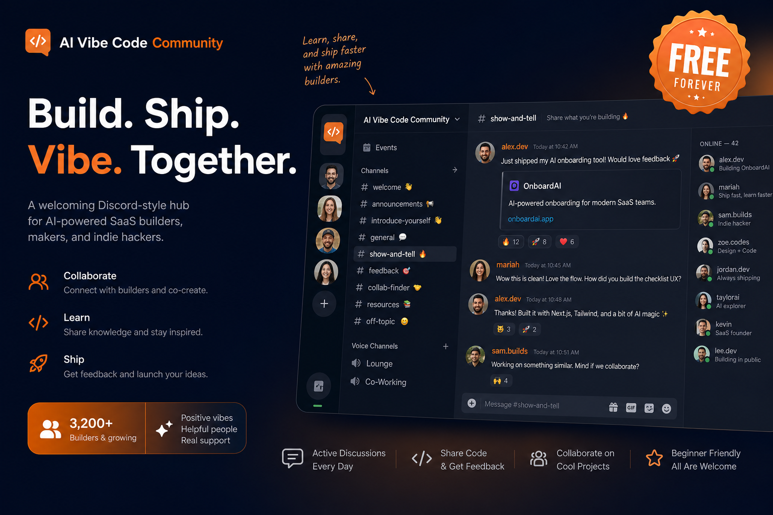 AI Vibe Code SaaS App Community